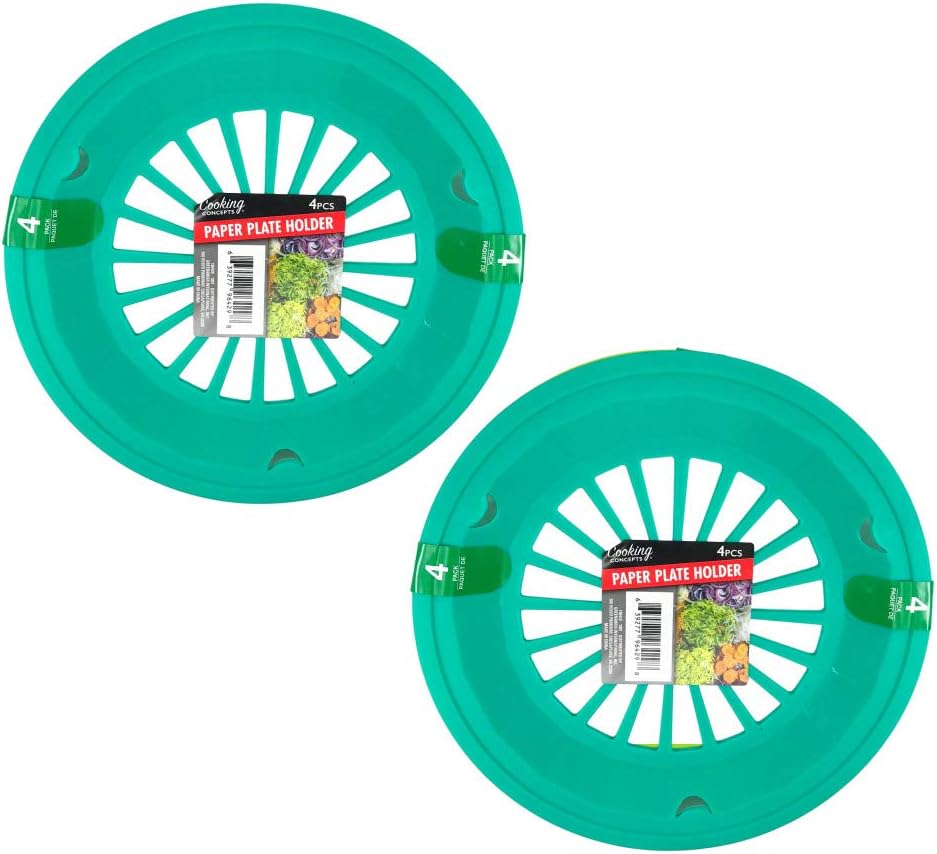 Cooking Concepts Bright Colored Plastic Paper Plate Holders
