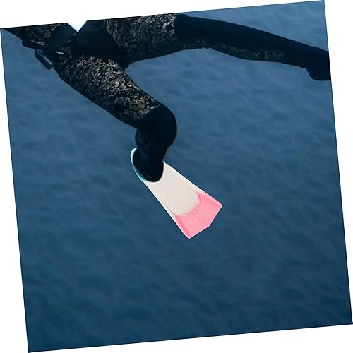 Miniatura 6 de Silicone Swimming Fins Short Travel for Adults Ergonomic Comfortable Fit Snorkeling Gear Lightweight Flippers for Training and Diving XXS Blue White