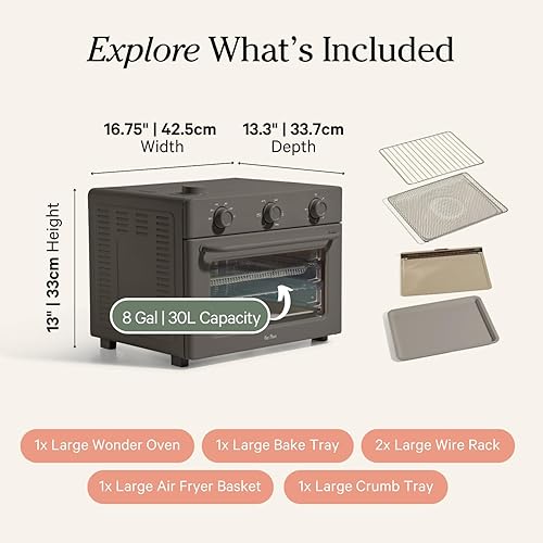 Miniatura 36 de Our Place Wonder Oven Freidora de aire 6 en 1 y horno tostador con infusión de vapor Compacto, apto para encimera, precalentamiento rápido
