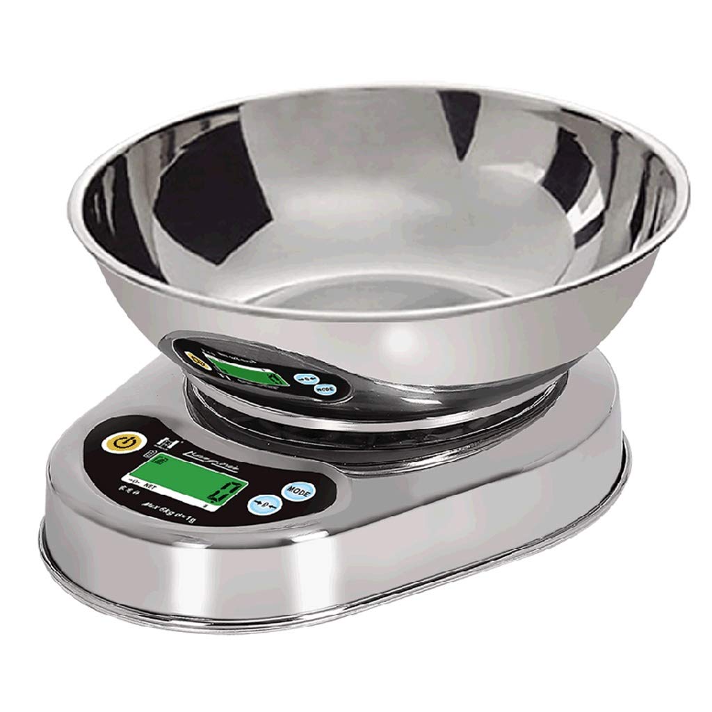SaryEdge High Precision Stainless Steel Kitchen Scale 0.1g Food Baking Electronic Scale Home Gram with Tray Balance Scales, Powered,One Color-3KG/0.5G,One Color-3KG/0.5G