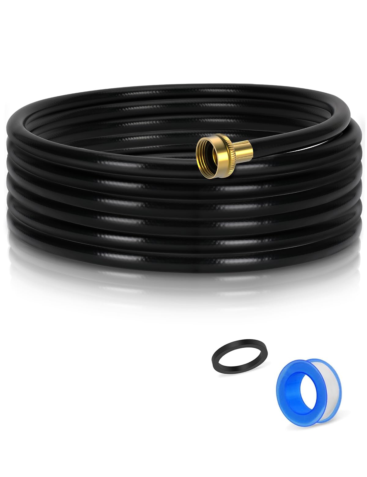 16FT Dehumidifier Drain Hose with 3/4 Inch FHT Connector, featuring Rust-Resistant Brass Fittings for Leak-Proof Connection, Perfectly Compatible with Most Dehumidifier Brands（7 Length Options）