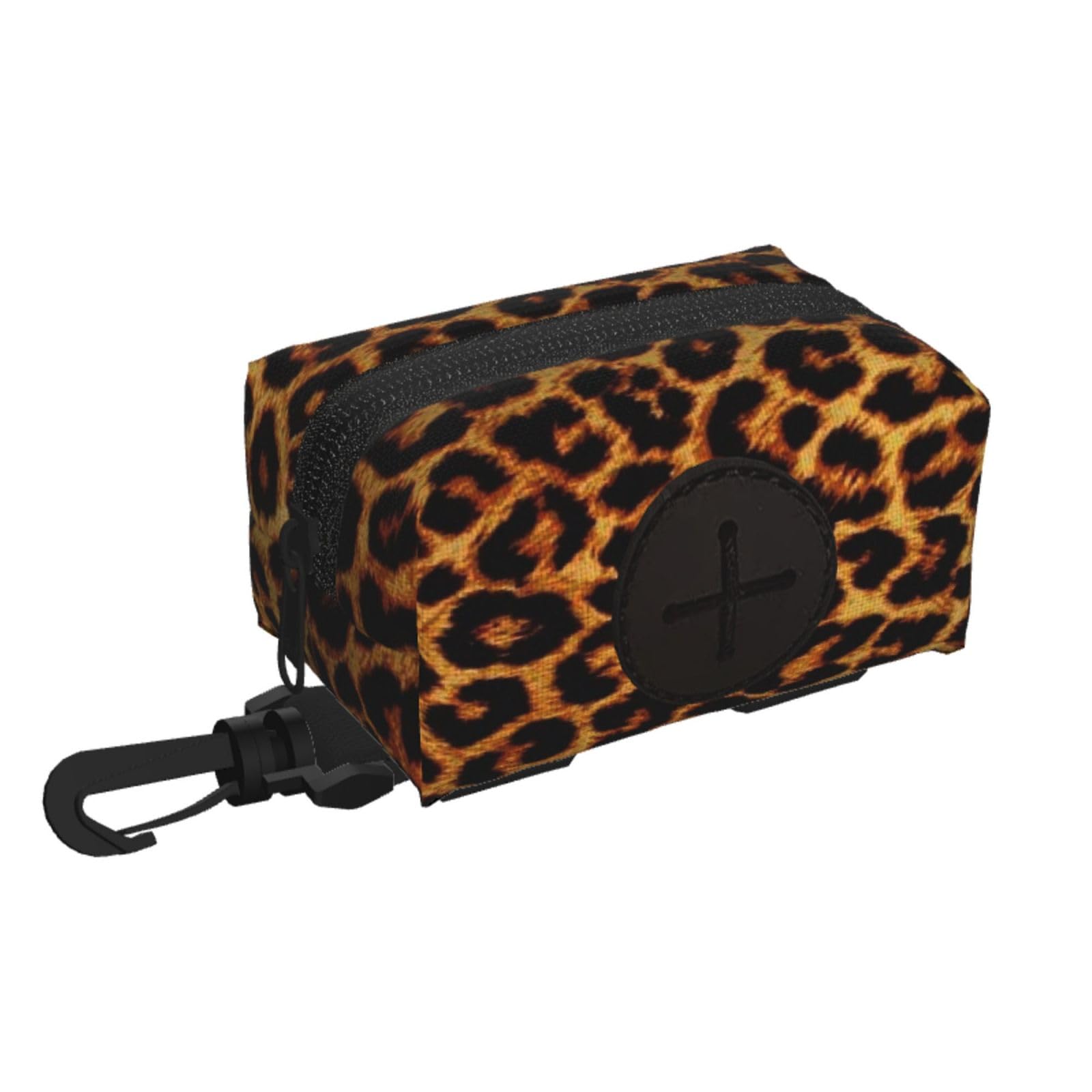 Inomak As Picture Dark Leopard Print,Poop Bags Holder Poop Waste Bag Dispenser Pet Supplies
