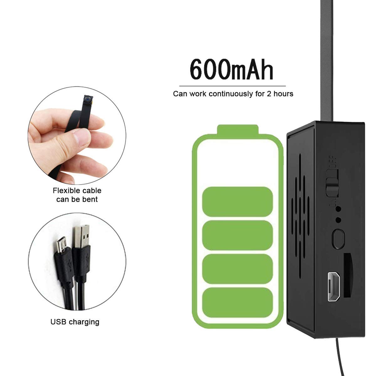 4K WiFi Hidden CameraBattery spy Cameraspy Camera ModuleDIY Hidden