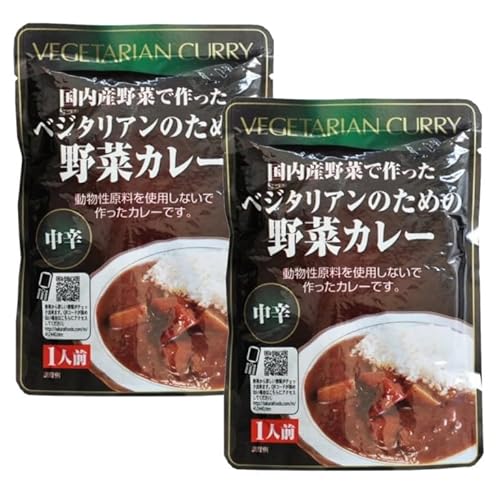 2個セット 桜井食品 ベジタリアン のための 野菜カレー 200g レトルトカレー 中辛 無添加 化学調味料不使用 保存料不使用 オーガニック 野菜使用 ヴィーガン対応 動物性原料不使用 時短調理 日本製