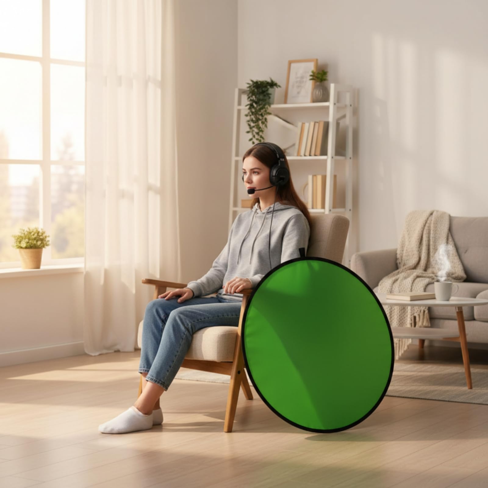 Pannello Crominanza Key Verde Sfondo Crominanza Key Non Riflettente Sfondo Pieghevole per Creatore di Video, Professionisti Dell'immagine, Verde, 140CM
