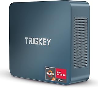 Mini PC Ryzen 5 W11 Pro Desktop AMD 6C12T 5560U 16G DDR4 500G NVME SSD TRIGKEY Mini Computer, Support Mini Computer 11/10 Pro, 4K@60Hz HD Triple Display, WiFi 6, BT 5.2, USB 3.2, RJ 45
