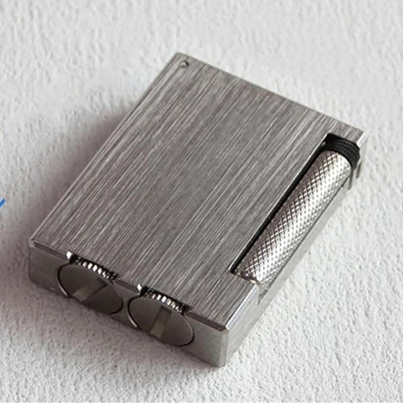 Retro Kerosene Lighter Titanium Alloy Side Sliding Grinding Wheel Ignition Open Flame Soft Flame Reusable High-end Trench Lighter
