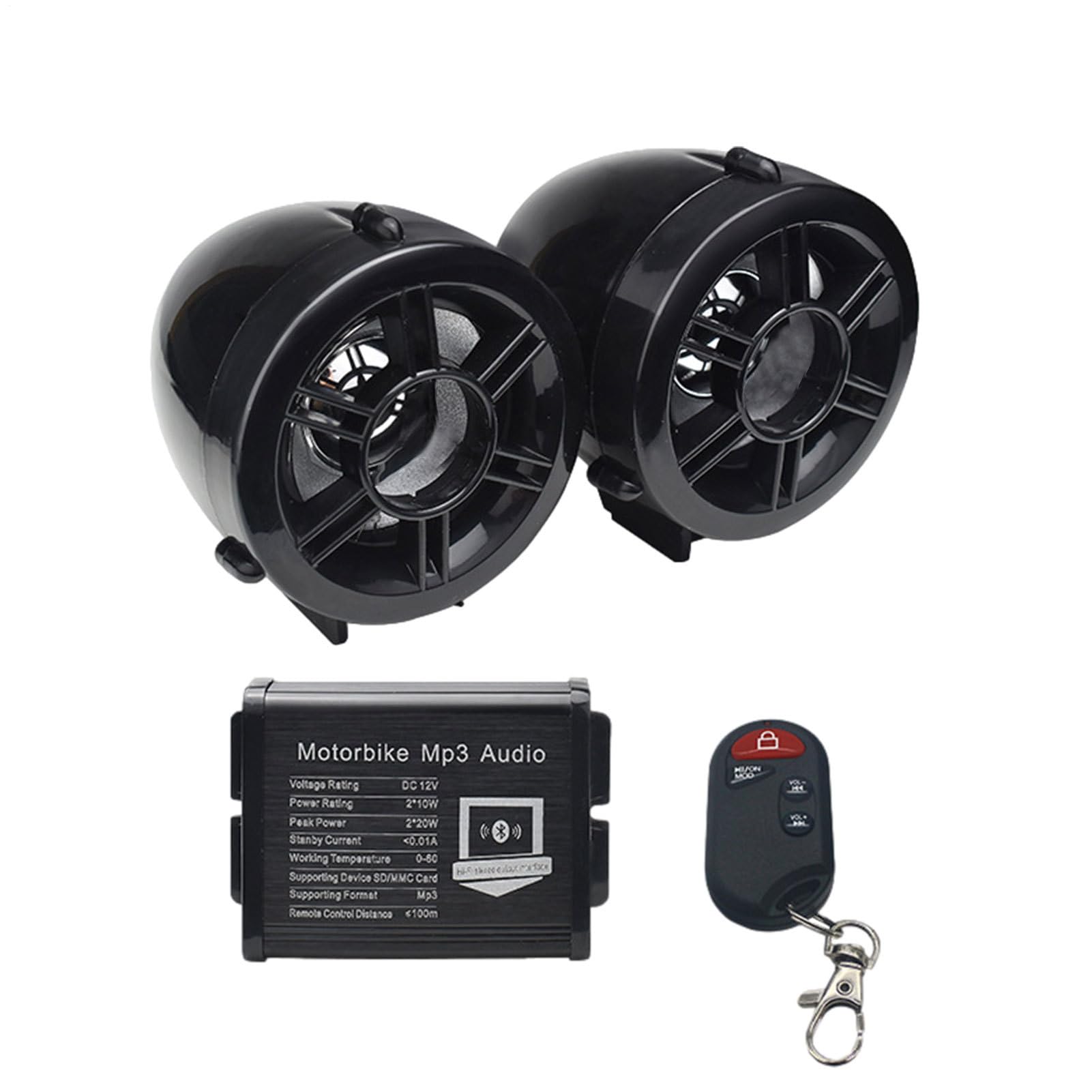 Altavoces Impermeables para Motocicleta, Audio estéreo para Manillar de Motocicleta | de Altavoces estéreo para Manillar para,Amplificador de Audio para con Fuertes