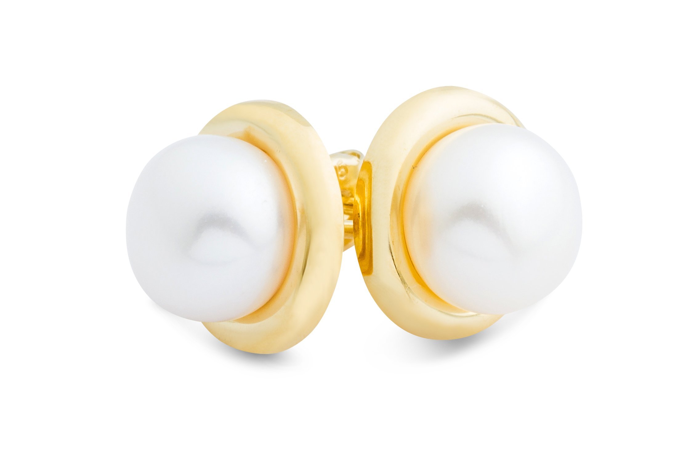 Miore Ohrringe Damen Ohrstecker Gelbgold 9 Karat / 375 Gold Süßwasserperlen