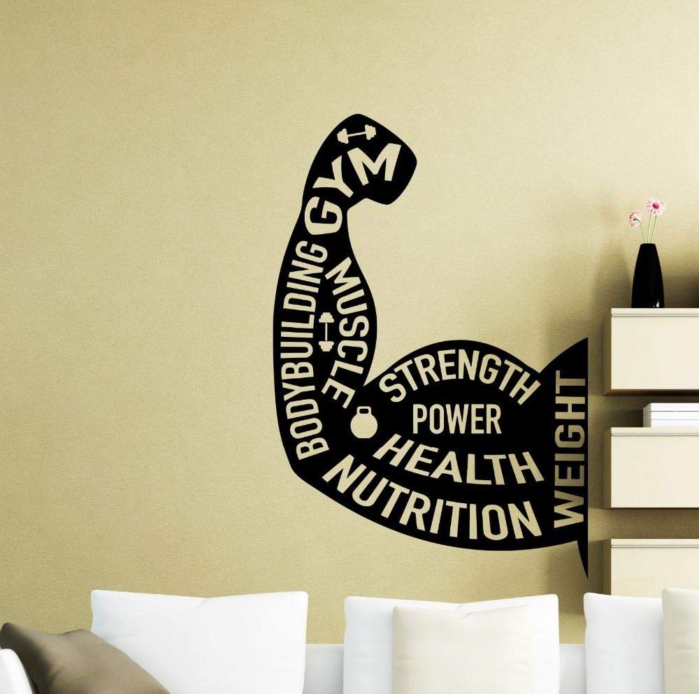 Spoil Your Wall Gym Quotes Sticker, Arts Home Décor Decals, 50x70 cm