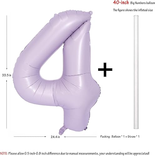 Vista 15 de 40" Macaron purple Number Balloons Helium Foil Mylar Balloon Birthday Party banquet Decoration 9