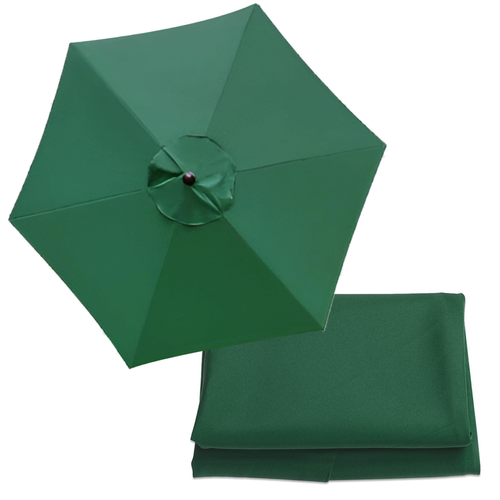 9.8ft/300cm Patio Umbrella Replacement Canopy 6 Arms/8 Arms Replacement Parasol Canopy Cover Replacement Cloth For Cantilever Umbrella(Color:Green,Size:6 ribs-3m(9.8ft)) — image 1