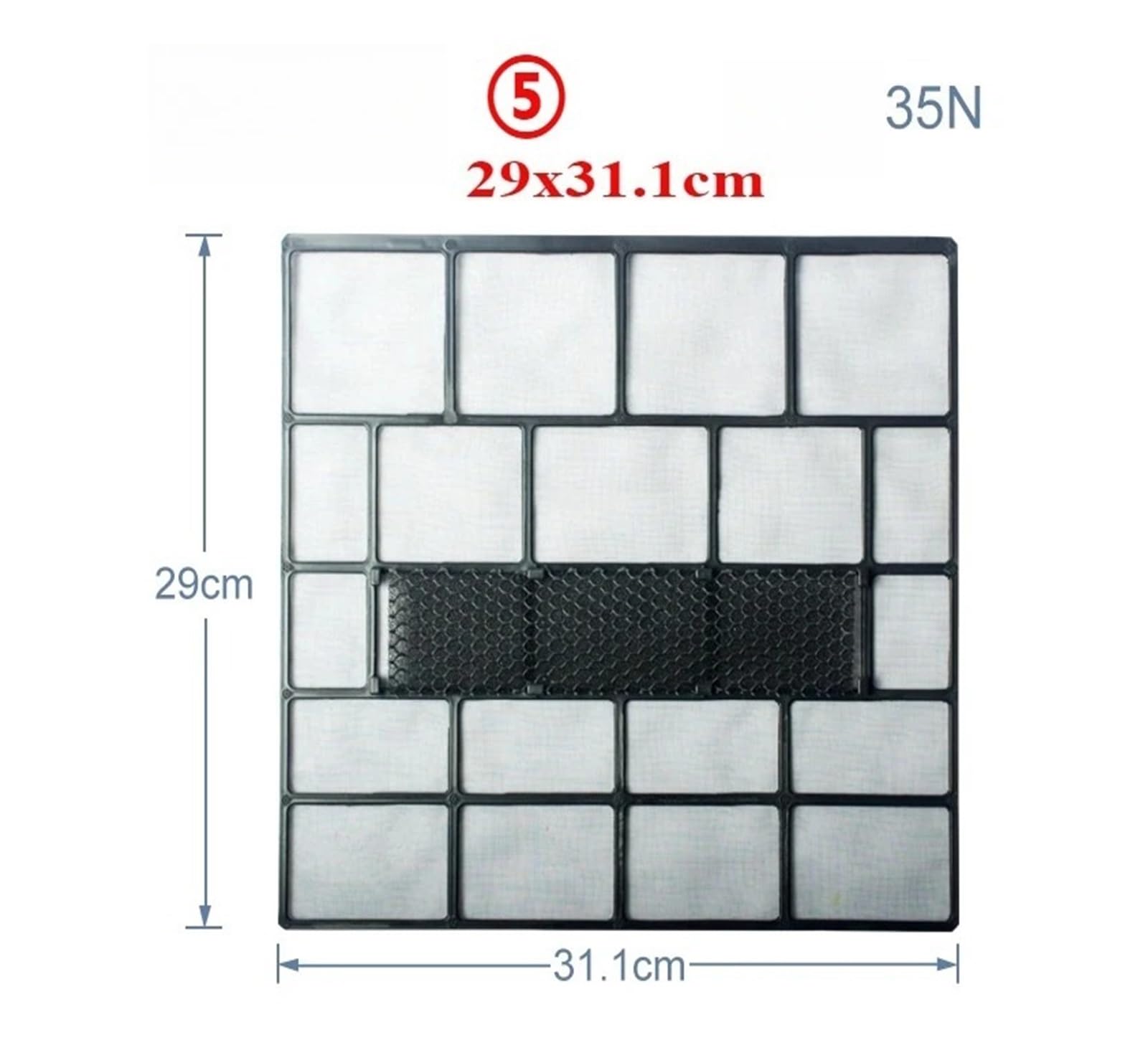 Schermo Antipolvere For Filtro Aria Condizionata 2 Pezzi, Compatibile Con Haier, Schermo Antipolvere For Filtro Aria Condizionata Montato A Parete 1P 1.5P(2pcs 29 * 31.1)
