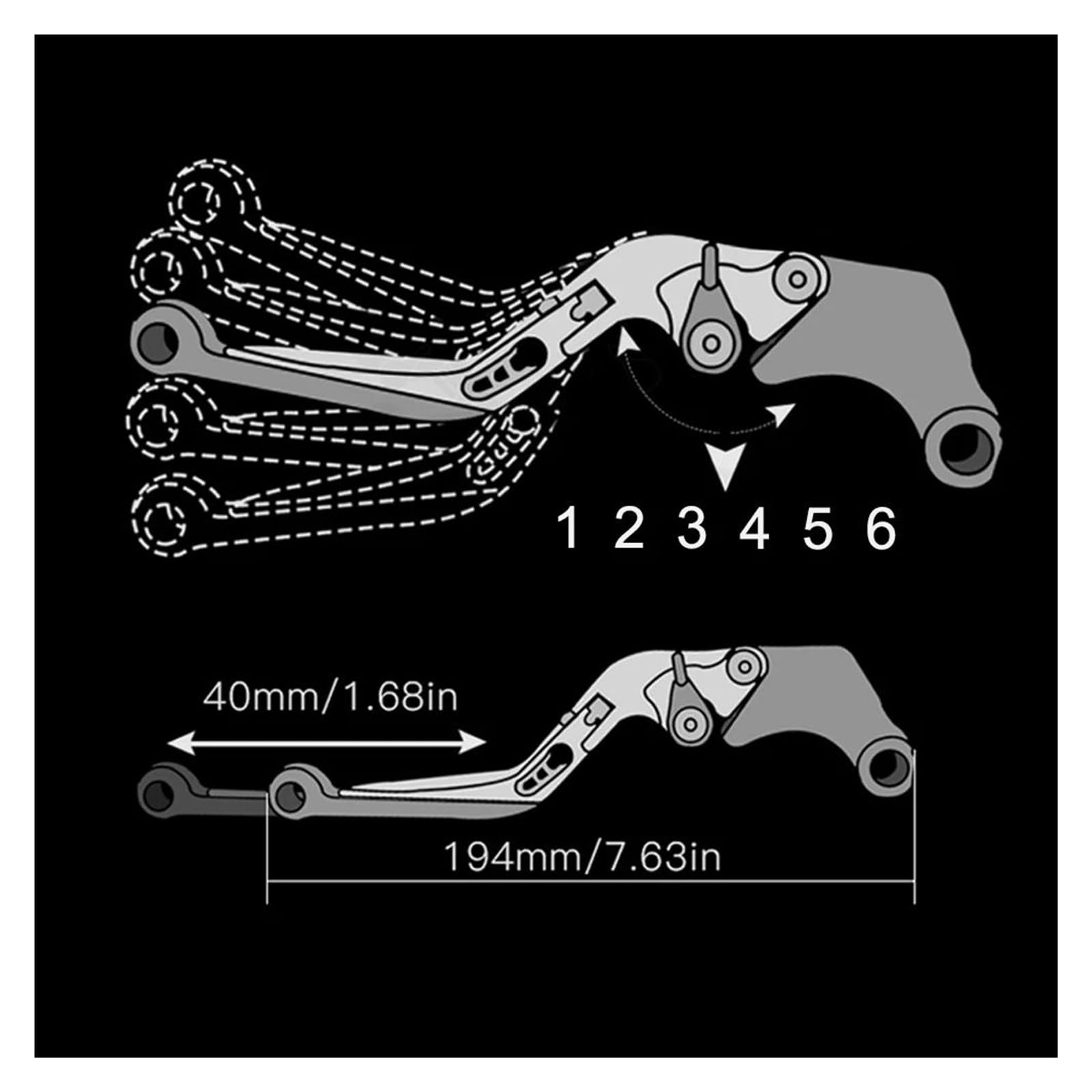 Leve per Freno e Frizione Freni per Moto Leva Frizione CNC Compatibile con CBR 600 RR 2007-2022(A24)