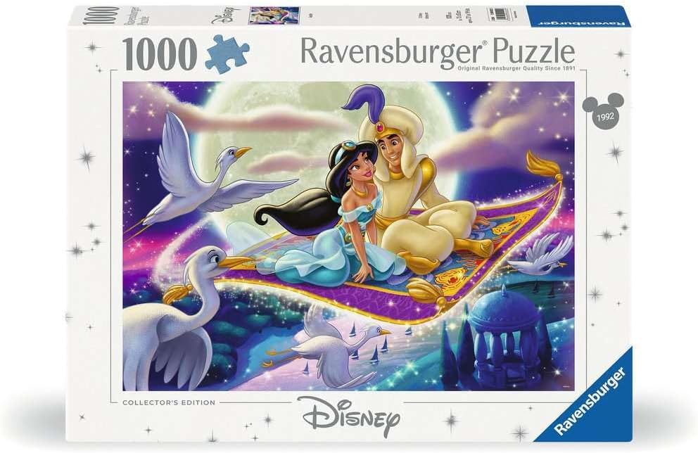 Ravensburger Disney Collector's Edition Aladdin 1000 Piece Jigsaw Puzzle for Adults - 12000002 - Handcrafted Tooling, Made in Germany, Every Piece Fits Together Perfectly