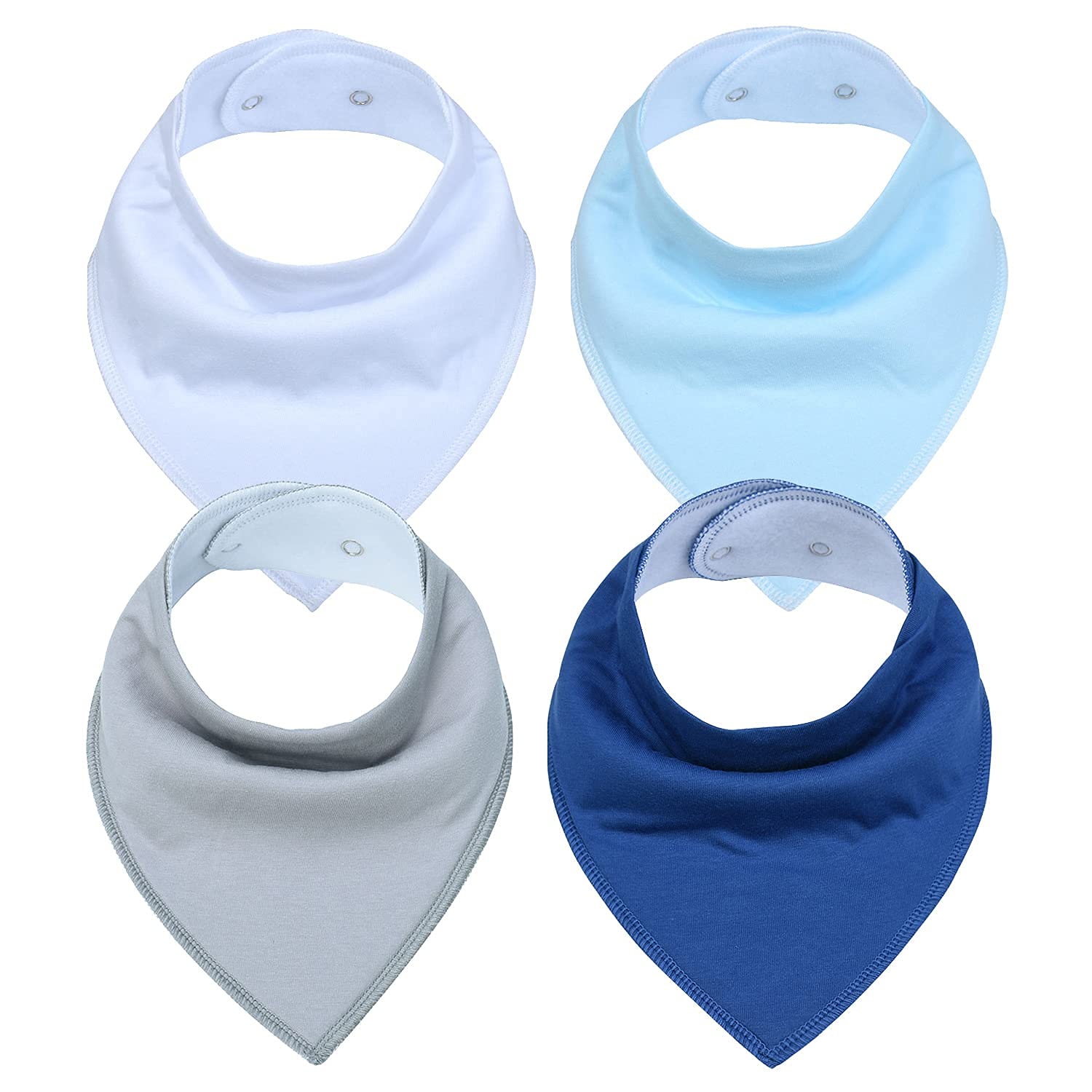 4 Packs Baby Bandana Drool Bibs Burp Cloths Muslin Soft And Absorbent Unisex Teething Bibs Teething and Drooling