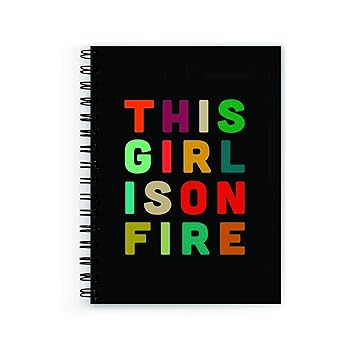MG Brand This Girl is On Fire Spiral Bounded Rulled Notebook Size - A5 Superb Paper Quality MG-N016