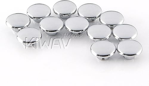 Miniatura 2 de KiWAV motocicleta redondo tornillo tapa tapa tapón cromo para 0.236 in rosca allen cabeza pernos, es decir, llave allen M5