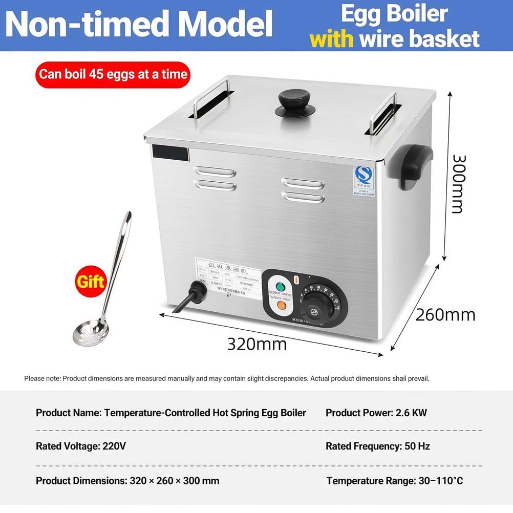 Horneador EléCtrico para Huevos Escalfados, Cocedor RáPido Huevos 2600 W, SartéN para Escalfar Huevos, Acero Inoxidable, con Control Temperatura, para Uso DoméStico