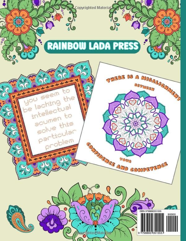 HR Approved Ways To Tell Coworkers They're Stupid: Funny Gag Gift Coloring Book image 3