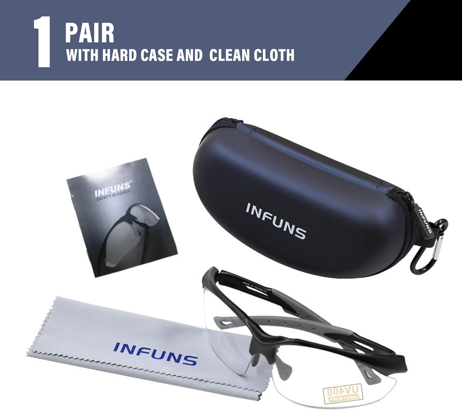 Pickleball Glasses for men women, Anti fog Z87.1 Safety Glasses Goggles with Clear Lens 100% UV Shielding Eye Protection for Construction Shooting Sports, Protective Eyewear Adjustable Arms - Image 7