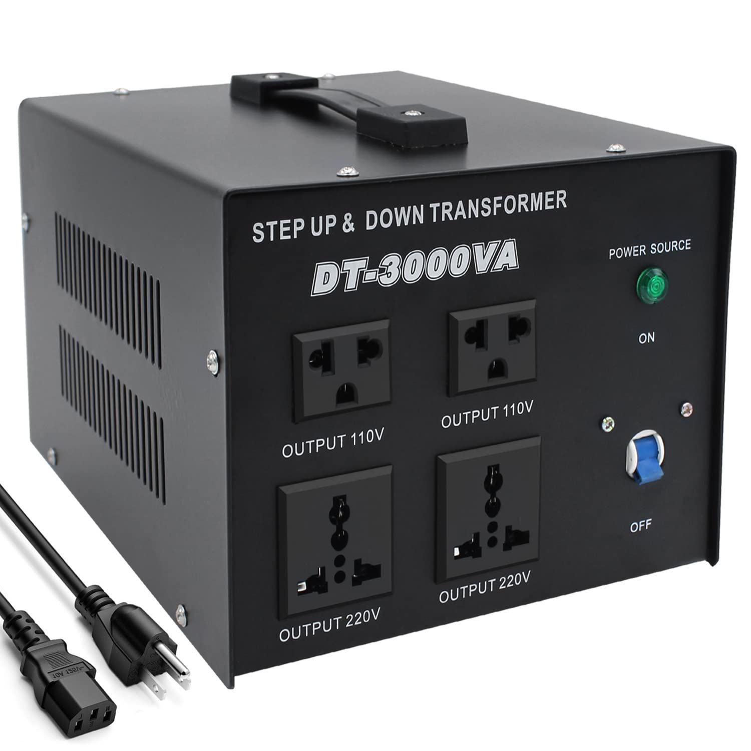 Yinleader 3000W Voltage Converter Transformer(220V to 110V, 110V to 220V) 3000 Watt Step Up/Down Con