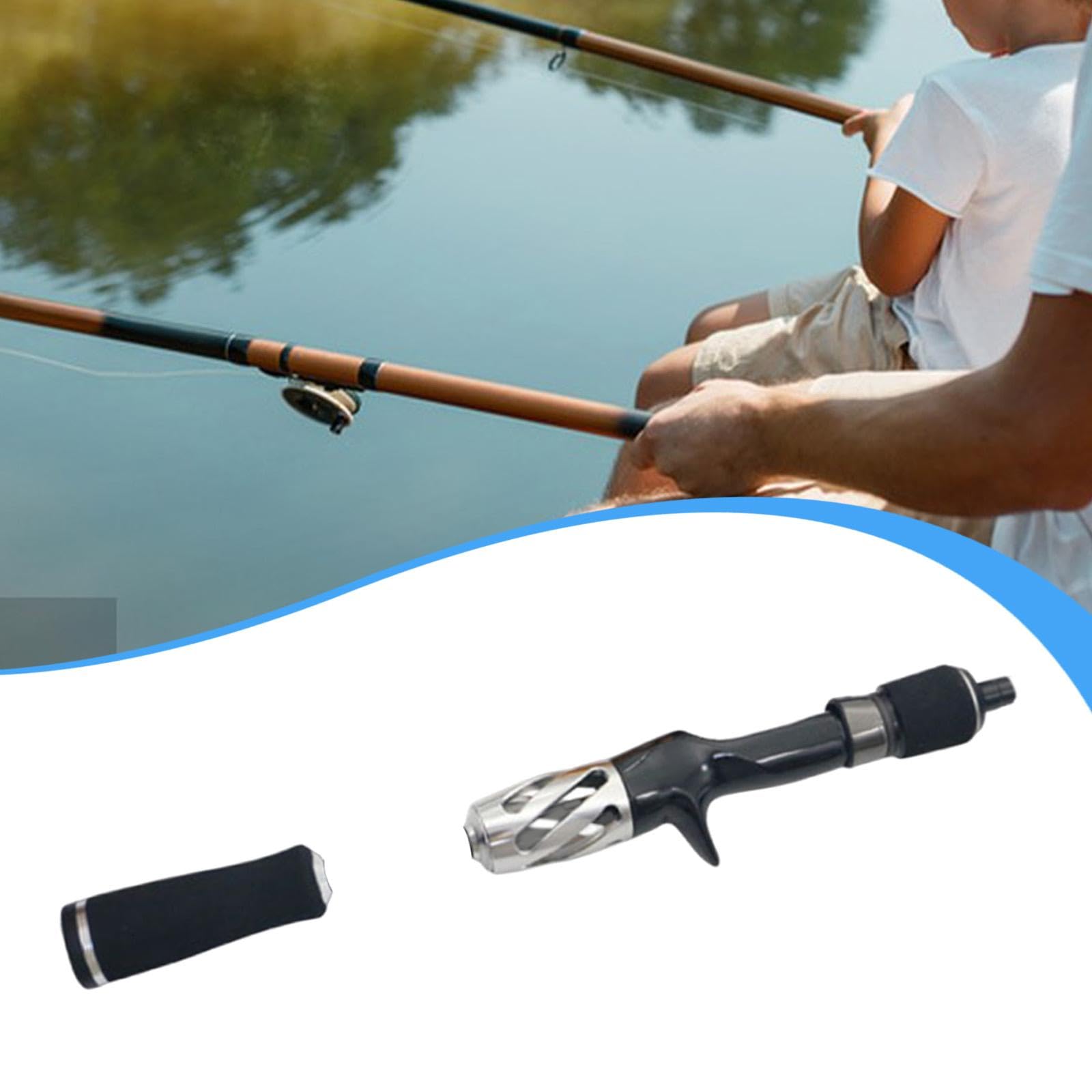 Manico di Ricambio per Canna da Pesca a Jigging Componenti Comodi Accessori Ergonomici Antiscivolo di Porta Mulinello Montaggio Fai da Te
