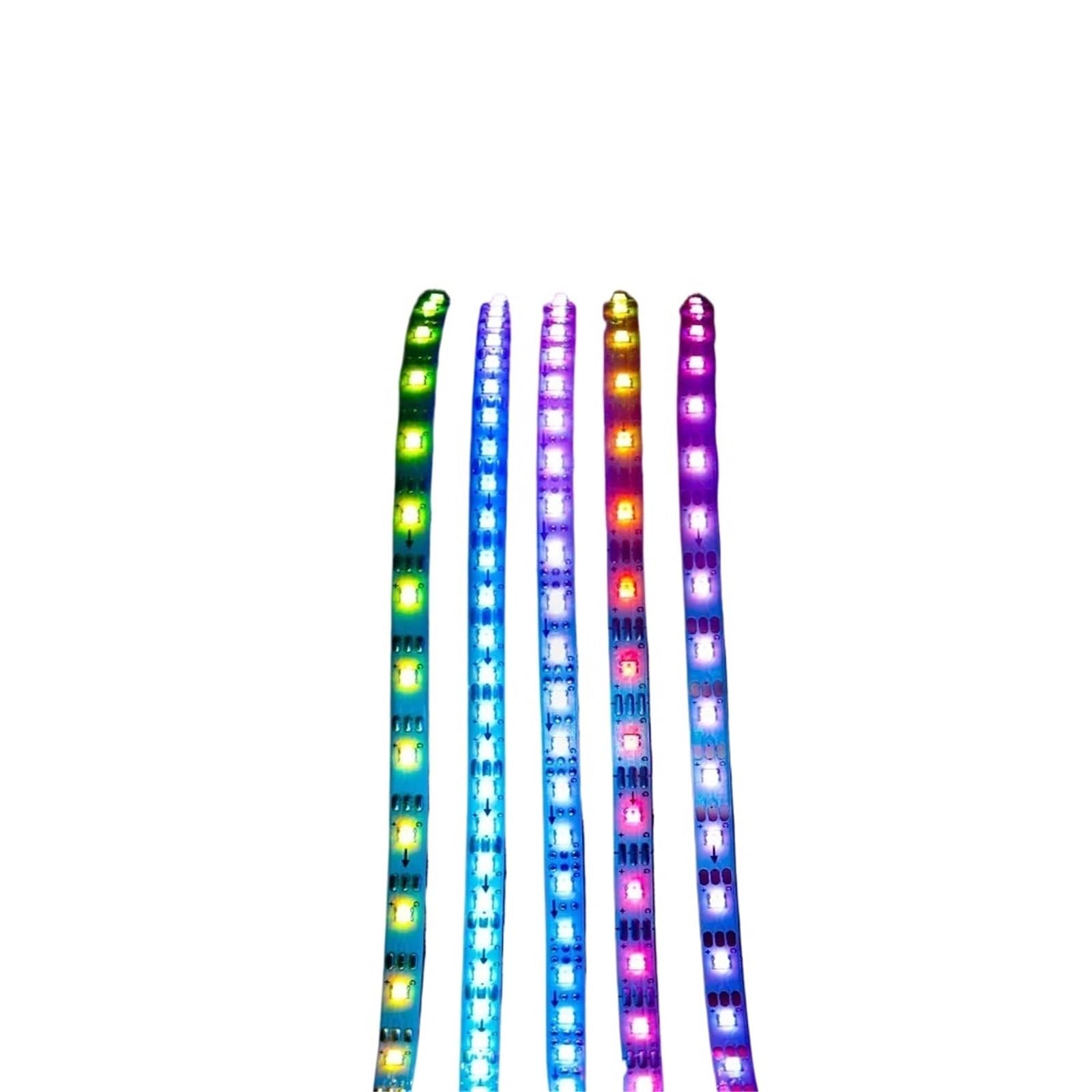 1 Uds. Tira de luces LED RGBIC SMD WS2812B de 5mm 60/100/120/160/200Led/m(Purple,200LEDs)