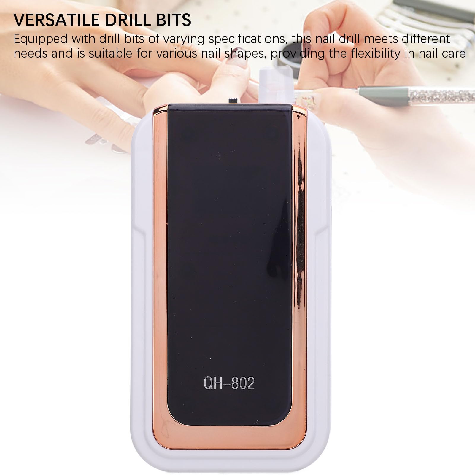 Dioche Elektrischer Nagelbohrer, Professionell, 45.000 U/min, Wiederaufladbar, Tragbar, Nagelfeile, Maniküre, Pediküre-Set für Acryl-Gel-Nägel, Werkzeuge