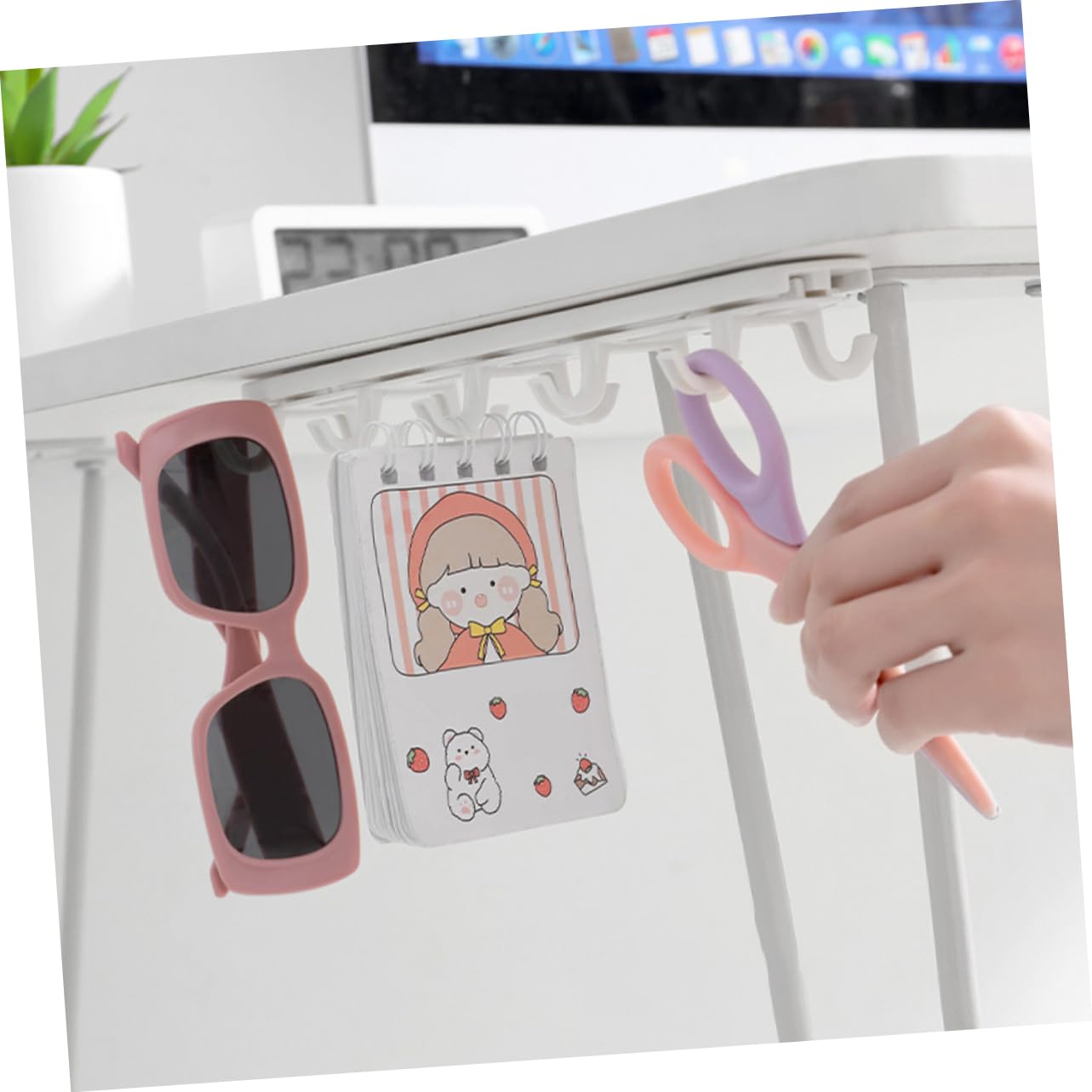 Porte-gobelets Mural Blanc Pour Tasses à Café - Support Coulissant Sous Placard, Pas De Perçage Nécessaire