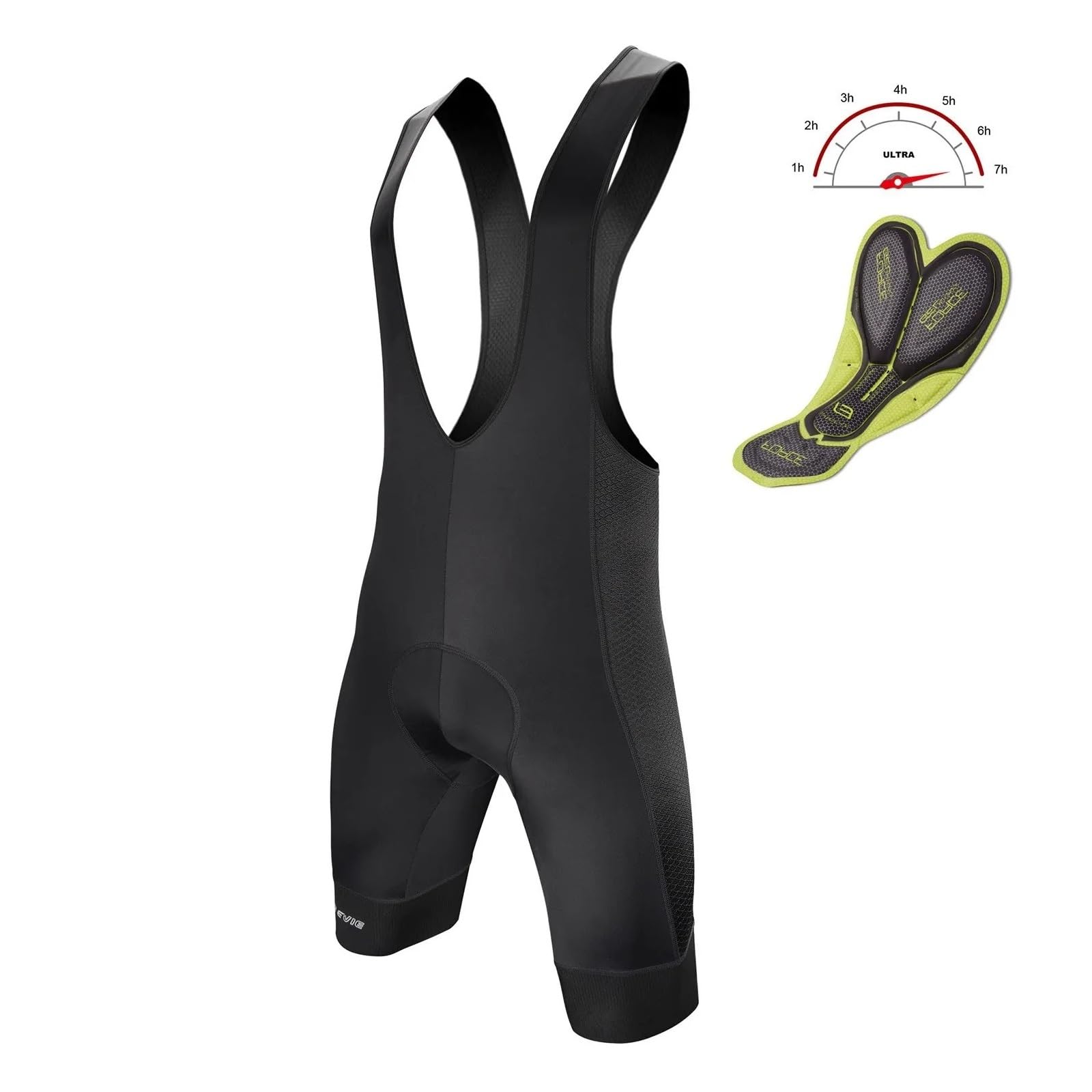 Pantaloncini Ciclismo Pantaloncini da Ciclismo con Bretelle 3D Gel Pad Ride Uomo, Pantaloncini Downhill PRO Team, Traspiranti Grip sulle Gambe(M)