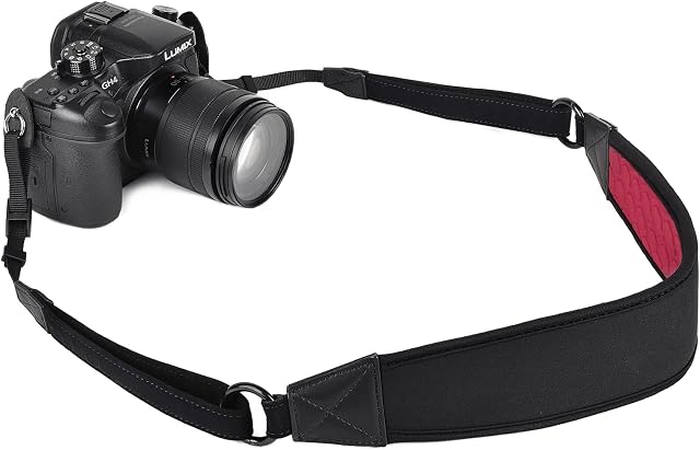Cwatcun Camera Strap for Nikon Canon Sony Camera Neck Strap Camera Shoulder Sling Belt Strap with Quick Release and Safety Tether for DSLR SLR Mirrorless Camera Universal for Women Men,2.0 Black