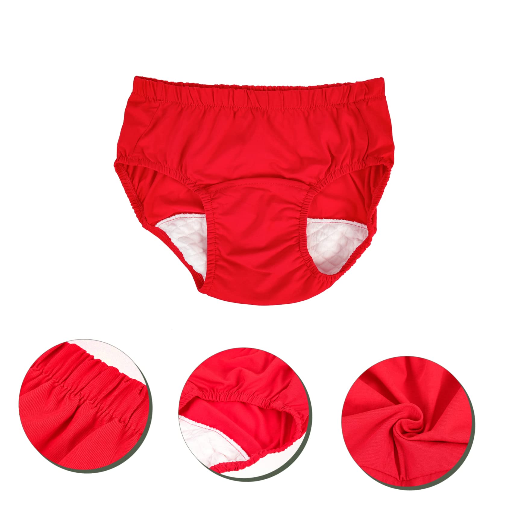 minkissy 4 Uds Bragas Urinarias Para Personas Mayores Discapacitadas Accesorios Aire Pantalones Convenientes Rojos