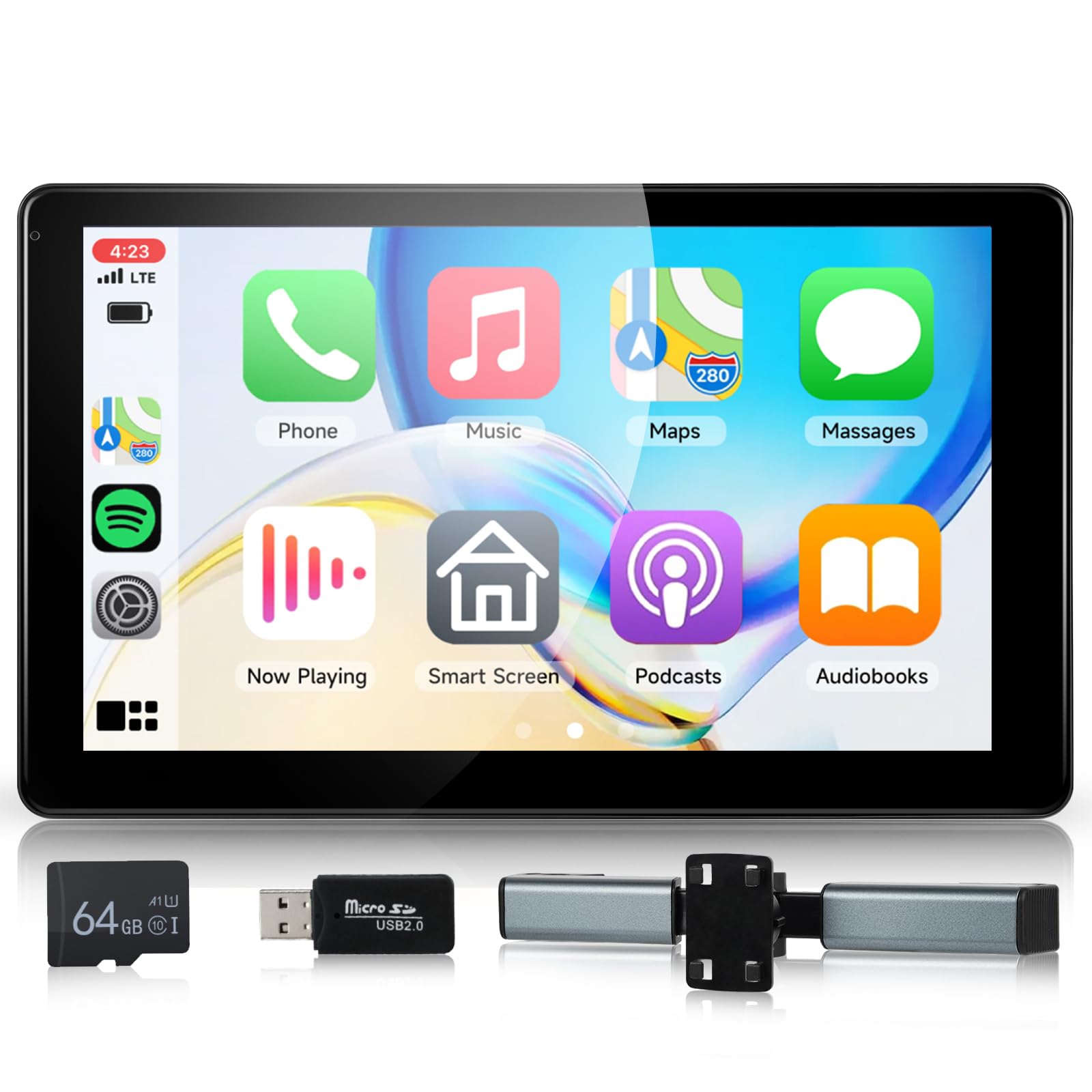 Hodozzy Pantalla Carplay para reposacabezas de coche con Android Auto inalámbrico, reproductor de pantalla táctil de 9 pulgadas para asiento trasero con Super Link, Bluetooth, FM, AUX, Airplay