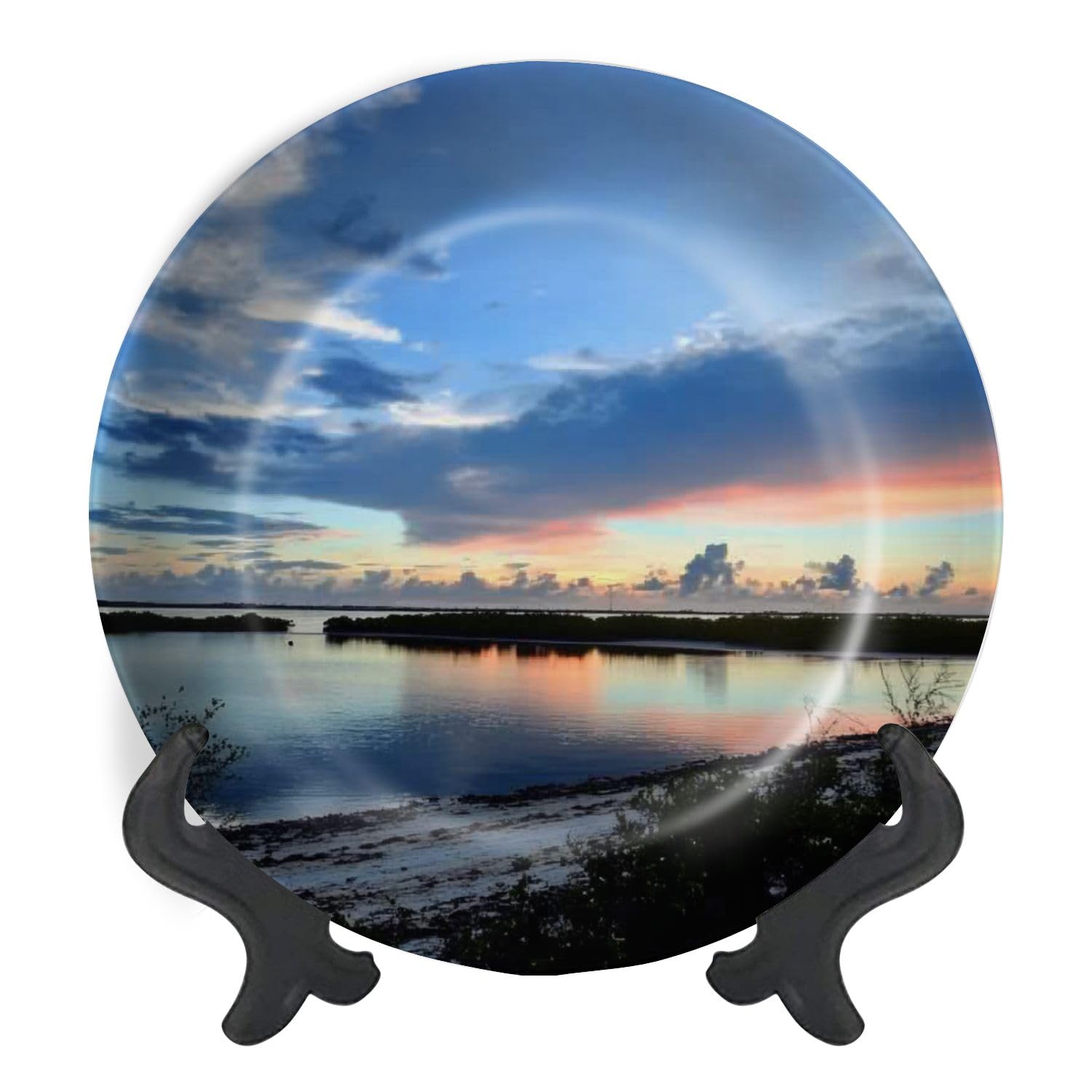 Decorative Plates for Display Key West sunset Gift Plates Ceramic Collections Plates Hanging Artwork for Living Dining Room Kitchen Souvenir