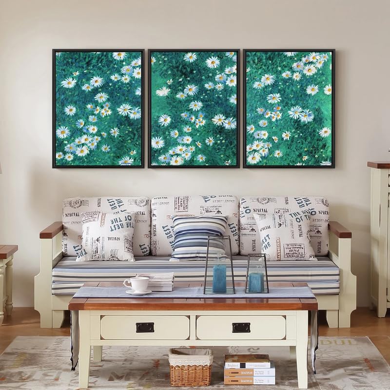 Triptyque Gustave Caillebotte Bed of Daisies art mural 3 posters