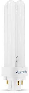 OHLECTRIC 18-watt Fluorescent Lamps with End-of-Life Protection - G24q-2 Base Light Bulb - Double Tube Compact Fluorescent Lamps - 12,000 Hours Average Rated Life - 2700k Color Temperature - OL-41806