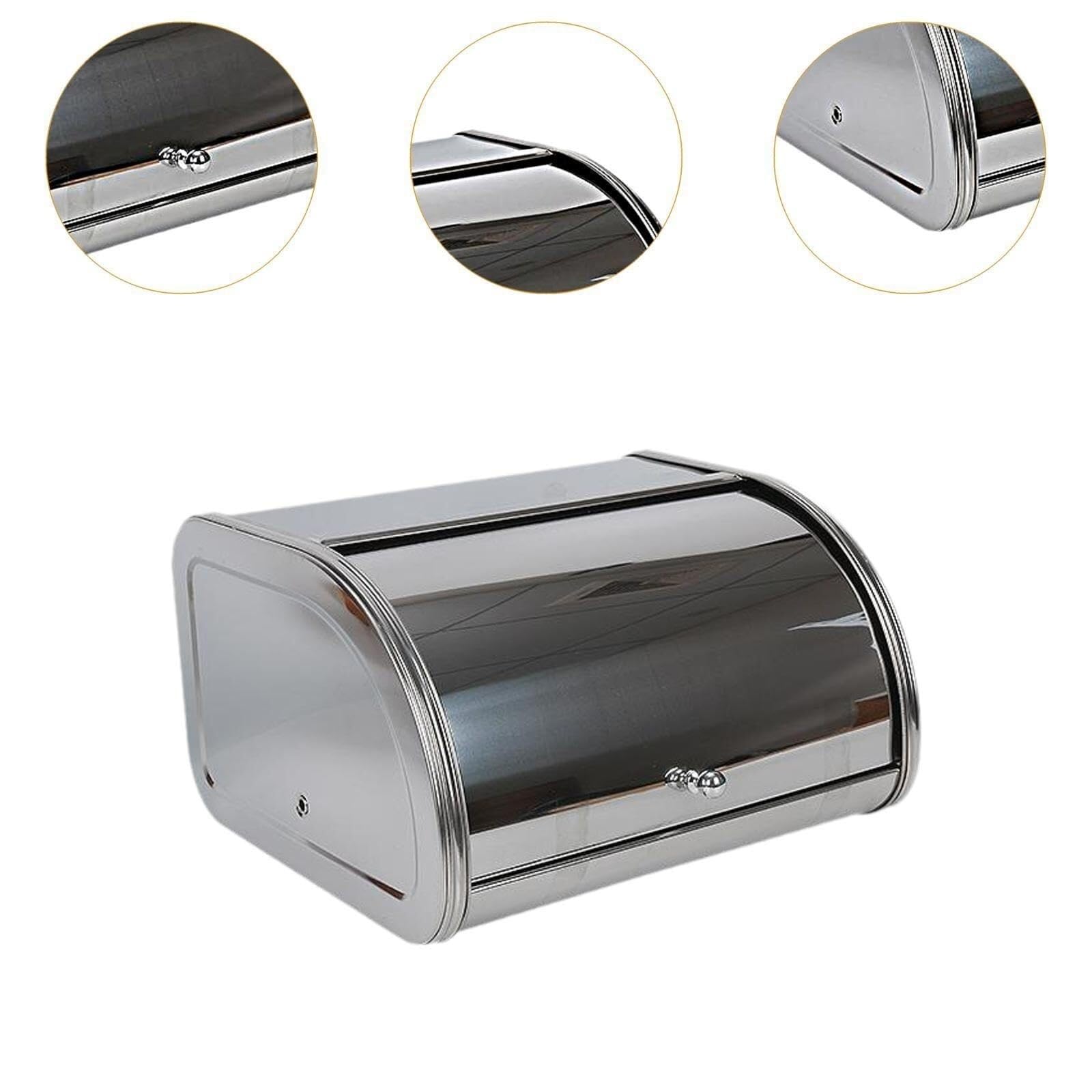 Pojemnik Do Przechowywania Chleba Metalowy Pojemnik Na Chleb, Kuchenny Pojemnik Do Przechowywania, Rustykalny Z Pokrywką, Rustykalny, Do Kawiarni Chlebak Na Pieczywo(Frosted)