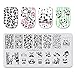 BEAUTYBIGBANG 4Pcs Nail Stamping Plate Animals Theme - Dogs Cats Panda Rabbit Owl Image Plates Nail Art Design Stamping Kit Manicure Template Set