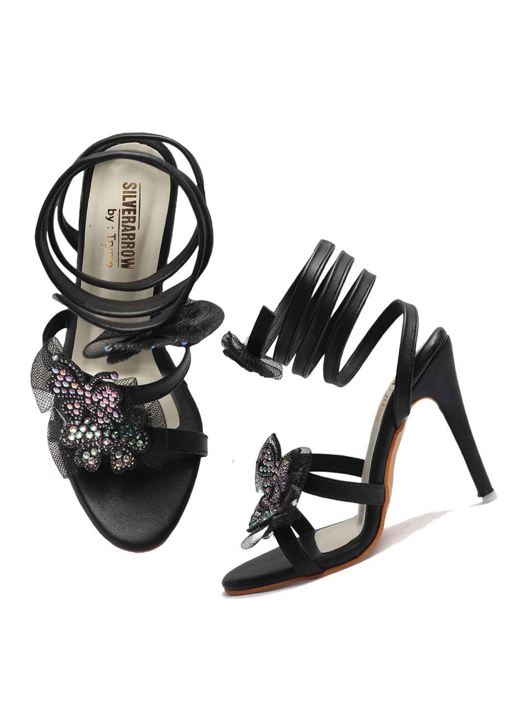 Fabulous Attractive Butterfly Design Perfect for Every Occasion Pencil Heel Sandal Womens And Girls-picture-35
