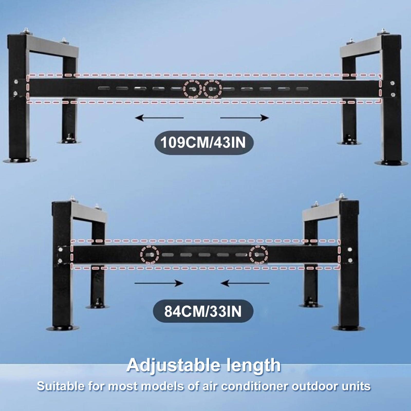 Soporte Aire Acondicionado Exterior, Kit Aire Acondicionado, Acero Inoxidable, de Pie, Capacidad de Carga de 350 Kg