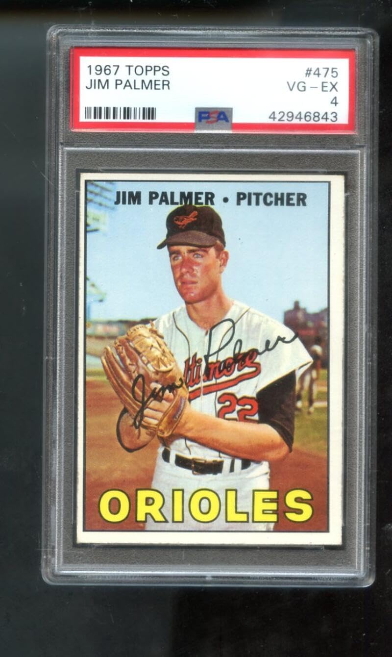 1967 Topps #475 Jim Palmer Baltimore Orioles PSA 4 Graded Baseball Card MLB