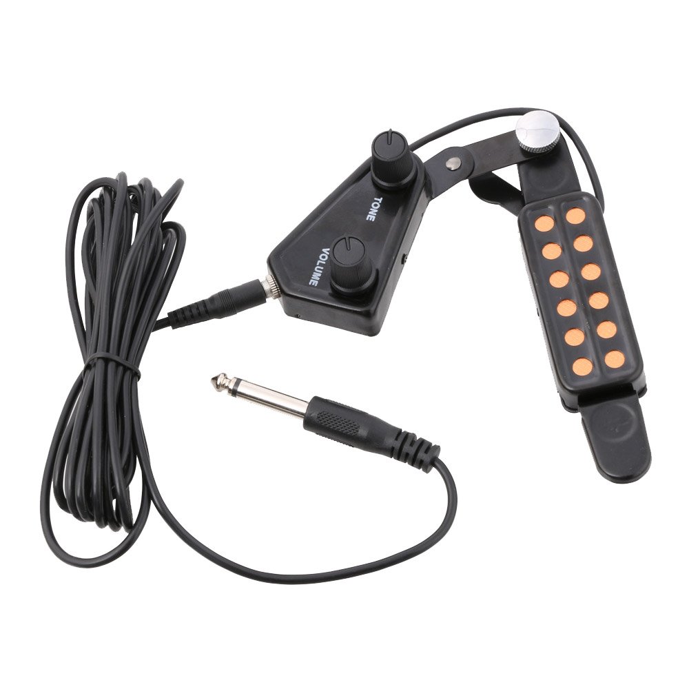 GOSONO Active 3 Band Guitar EQ Preamp Pickup Piezo For Acoustic Guitar 505R
