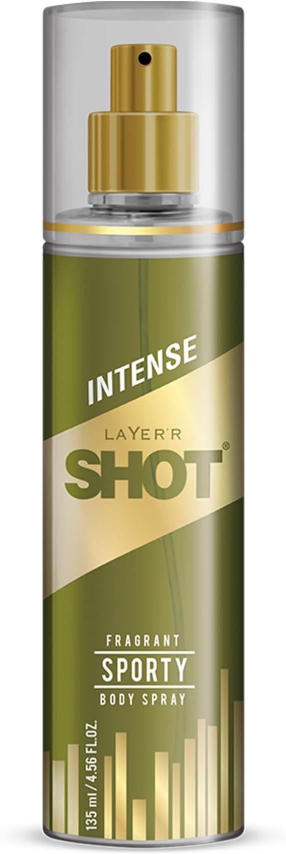 Layer’r Shot Gold Sporty Body Spray for Men, 135ml | Long-Lasting Deodorant with Fresh Grapefruit, Pineapple & Vanilla Amber Fragrance | All-Day Freshness | Ideal for Daily Use