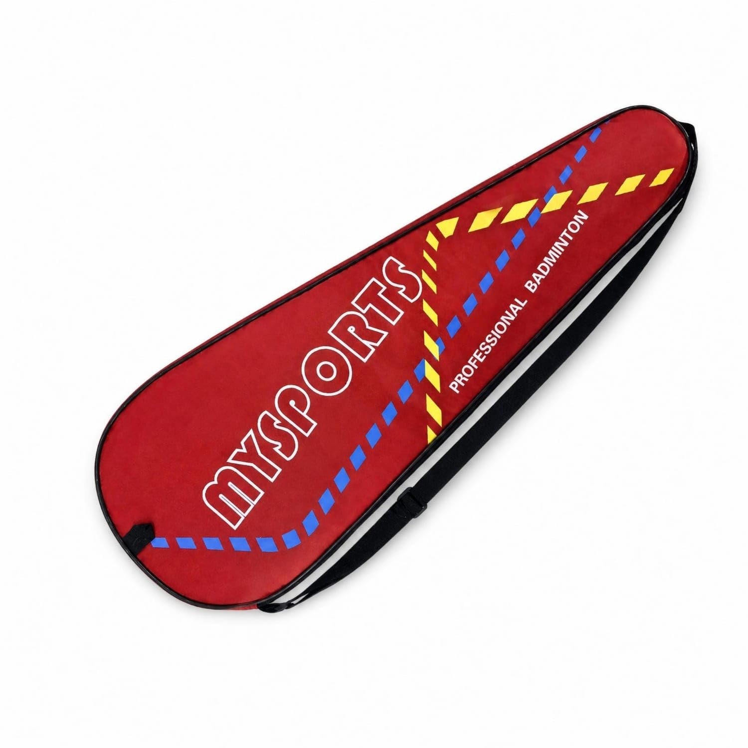 Oxford Cloth Badminton Racket Bag Teardrop-Shaped Badminton Bag Zipper Closure Sports Gear Portable, Red, 015-picture-19