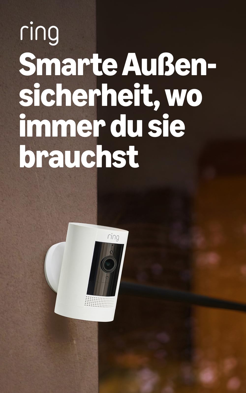 Ring Außenkamera Akku (Stick Up Cam Battery) | Überwachungskamera aussen mit 1080p-HD-Video, WLAN, witterungsbeständig, geeignet für dein Haus & Grundstück | Alexa-kompatible Sicherheitskamera