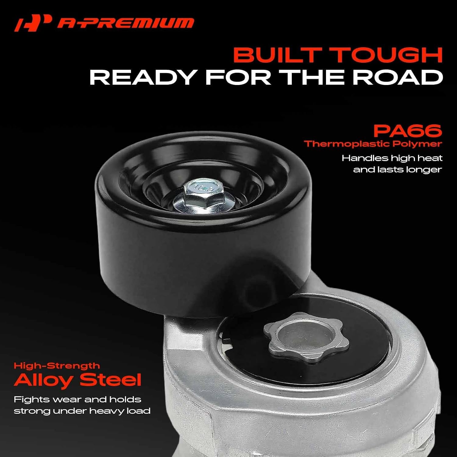 A-Premium Belt Tensioner Assembly with Pulley Compatible with Honda, Acura image 3