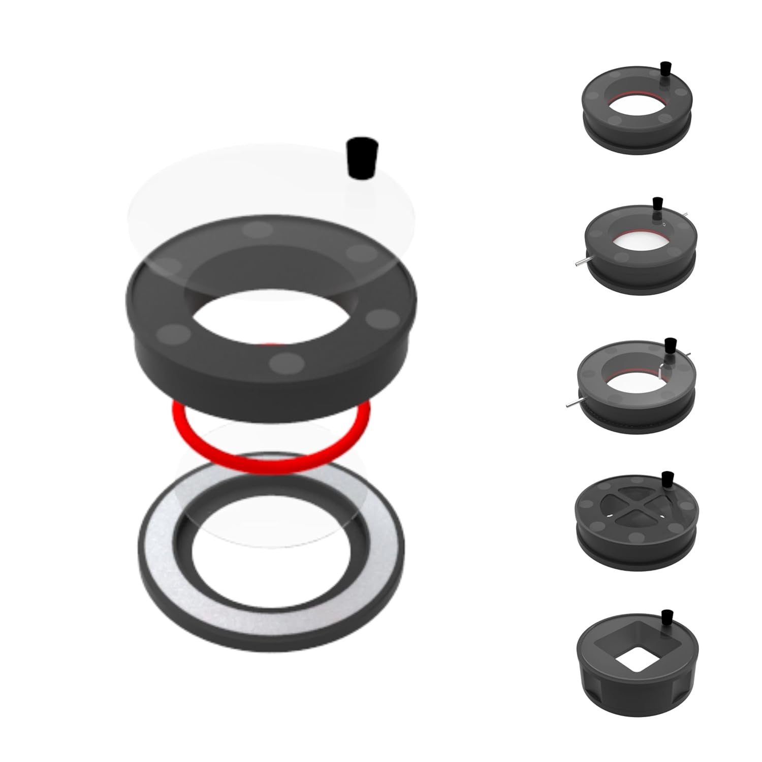 Live Cell Instrument Live Cell Imaging Chamber CMB/CMM/CMS, Standard Coverslip Compatible, Autoclavable 라이브 셀 이미징 챔버 - CMB-1PB-20mm