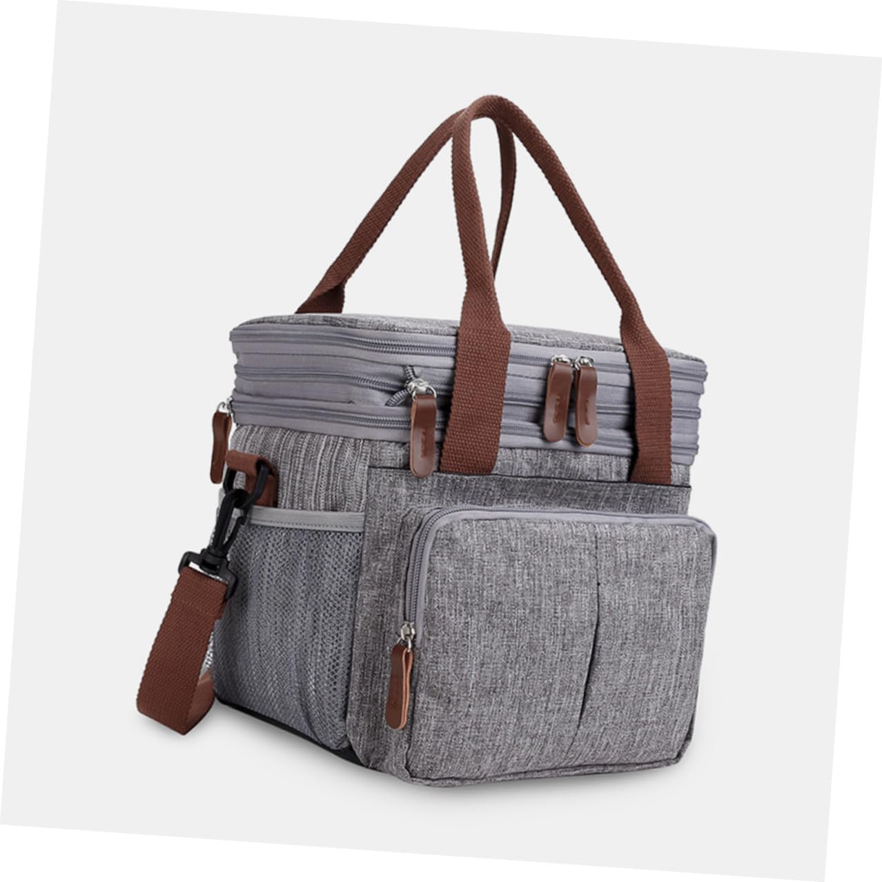 SHINEOFI Wasserdichte Lunchtasche Tragbar für Outdoor-bentotasche Lunchbox mit Netztaschen an Beiden Seiten Robustes Nylonmaterial Ausreichend Platz für Brotdose Snacks und Obst