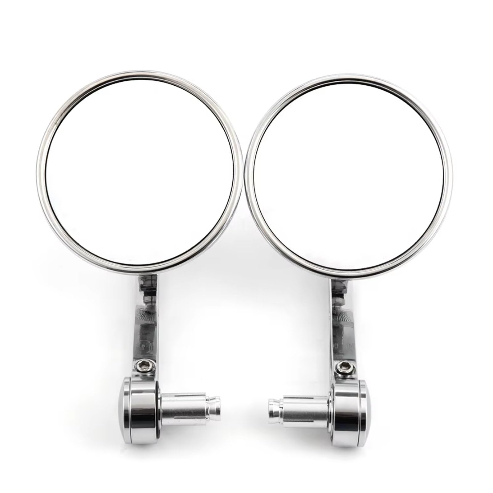 Motorrad Lenkerendenspiegel Motorrad Chrom Konvex 7/8 "22mm Lenker Spiegel Universal Rück Bar End Seite Spiegel Motorrad Rückspiegel Zubehör